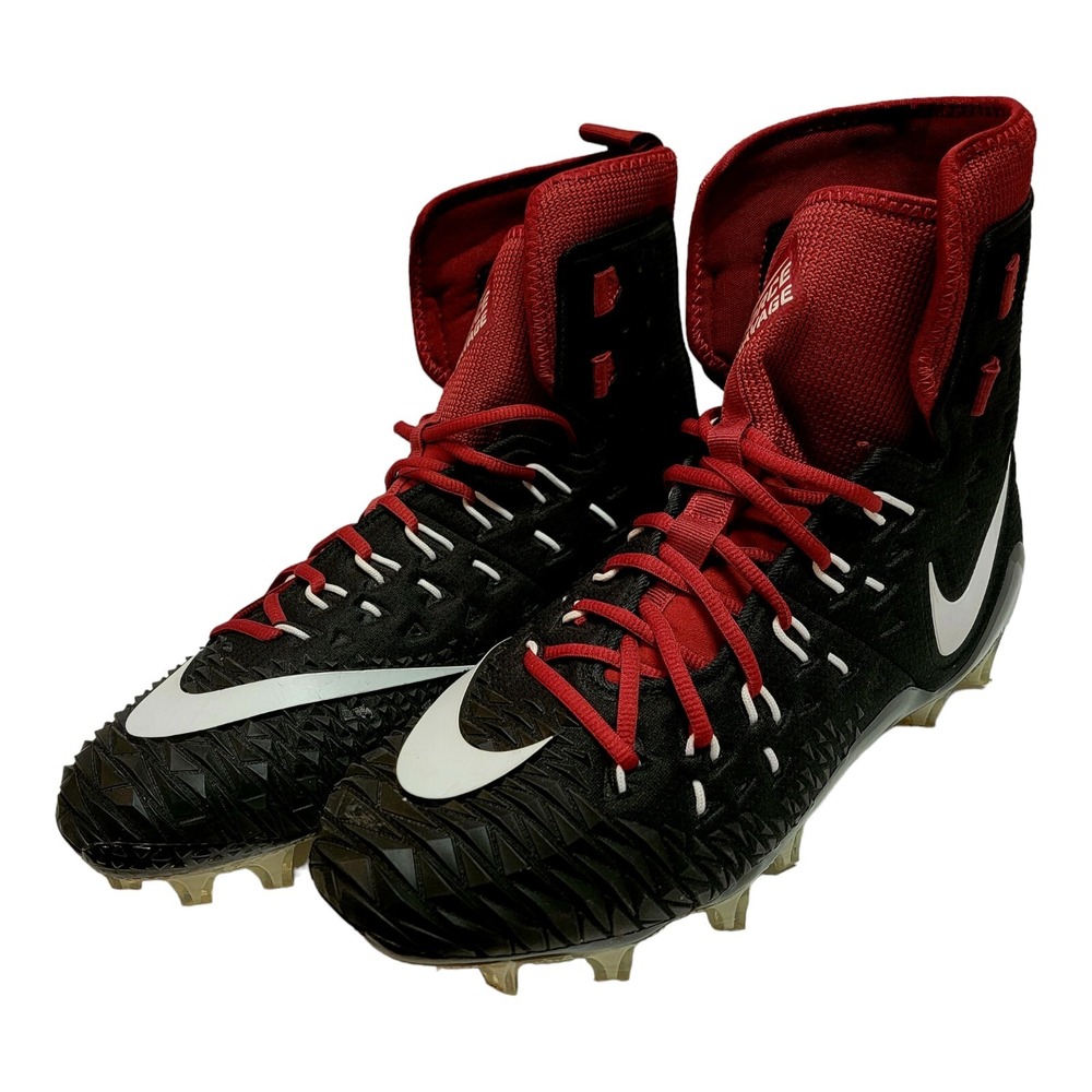 Nike Force Savage Elite TD Football Cleats Black Red AJ6603-010 Mens 11.5